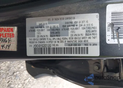 2016 Mazda Cx-5 Sport from USA, damaged, VIN JM3KE4BY6G0631289